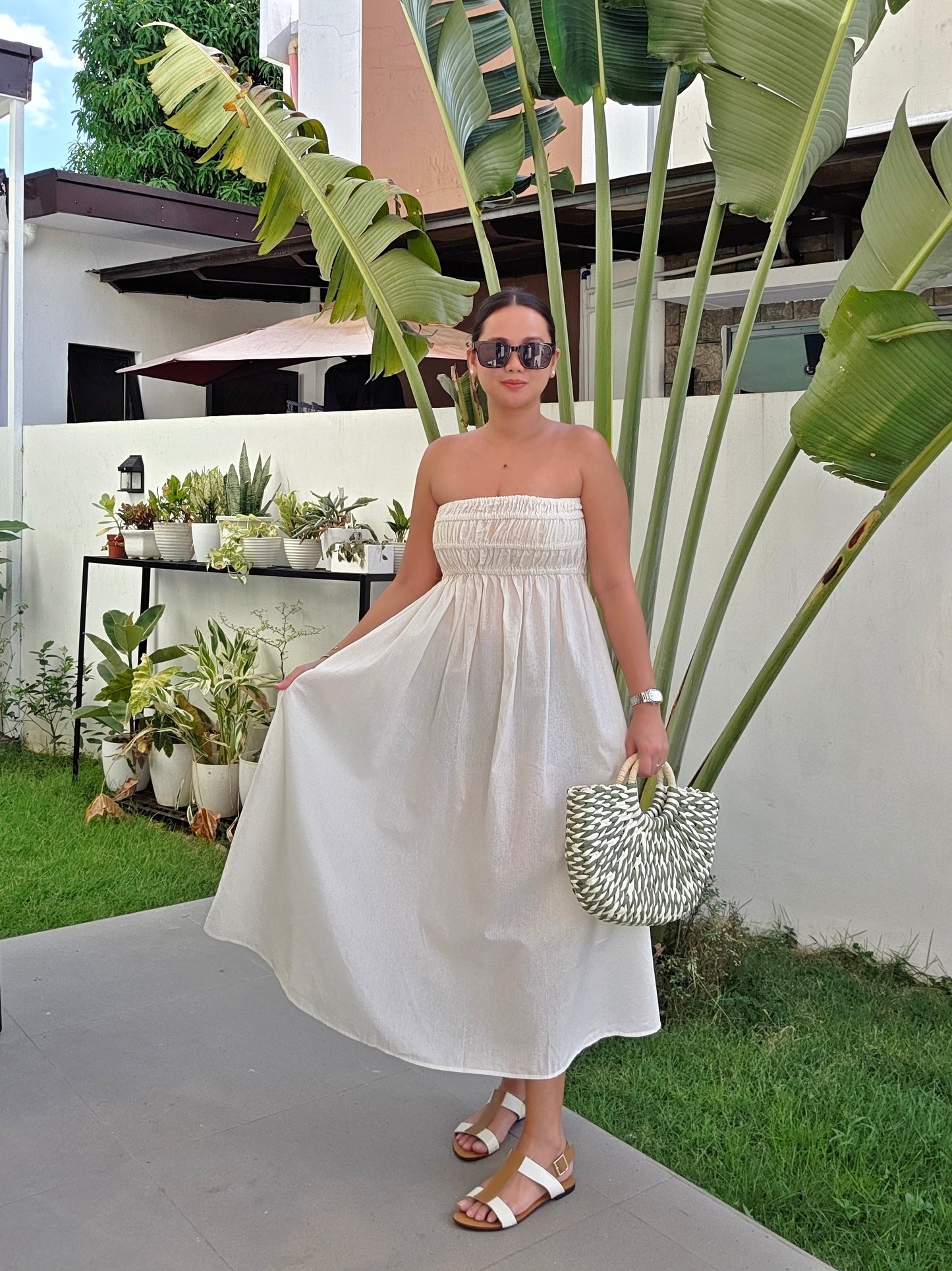 Smocked Tube Dress w/ pockets
