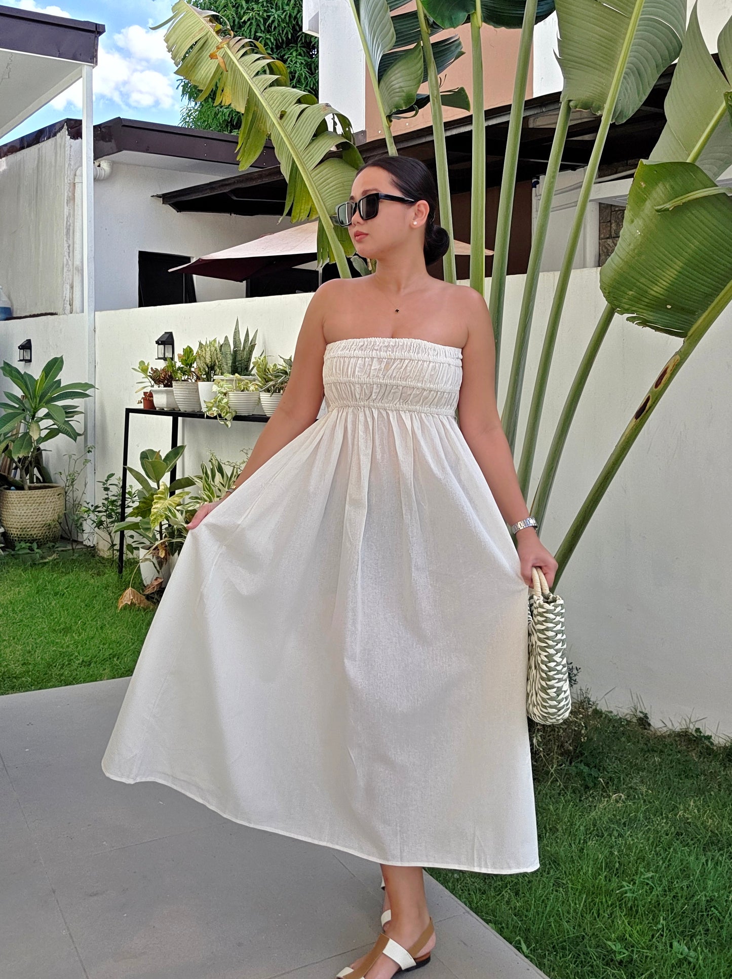 Smocked Tube Dress w/ pockets