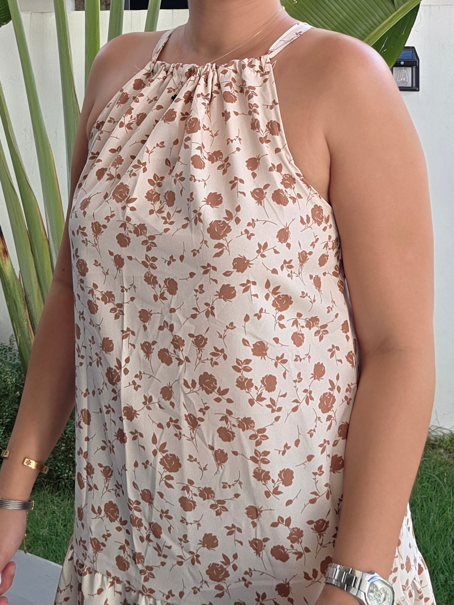 Floral Halter Midi Dress