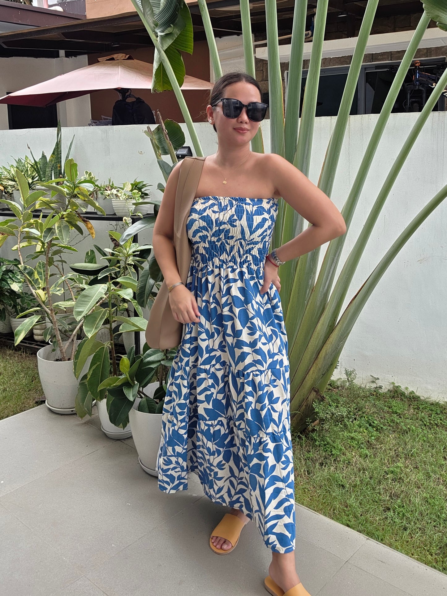 Smocked Tube Dress (Printed)