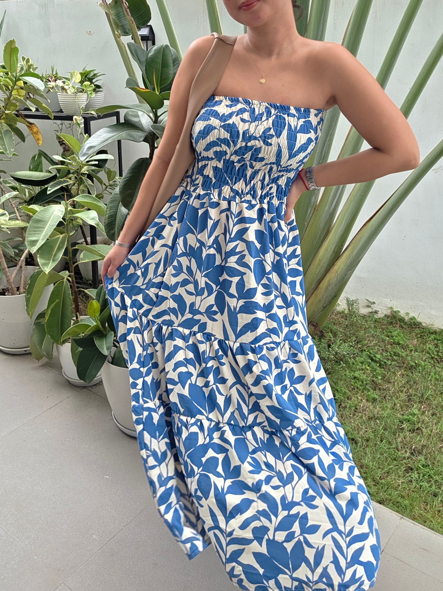 Smocked Tube Dress (Printed)