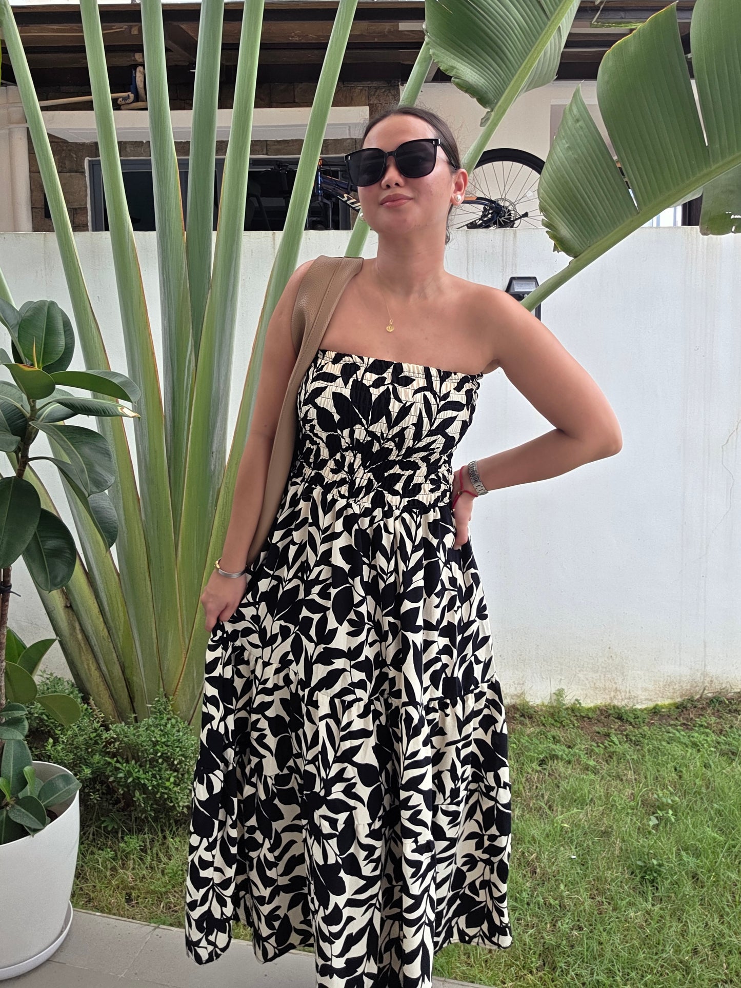 Smocked Tube Dress (Printed)