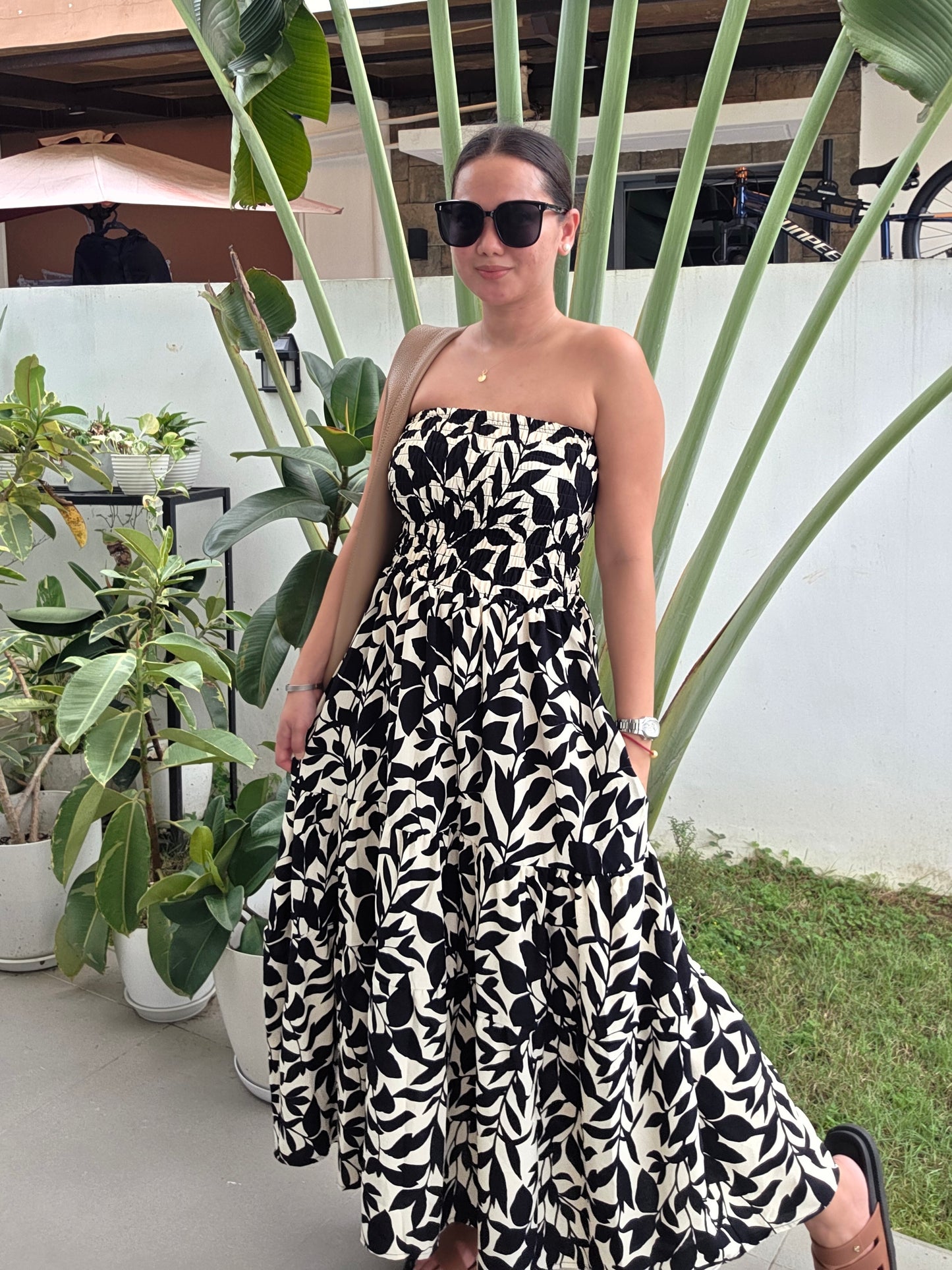 Smocked Tube Dress (Printed)