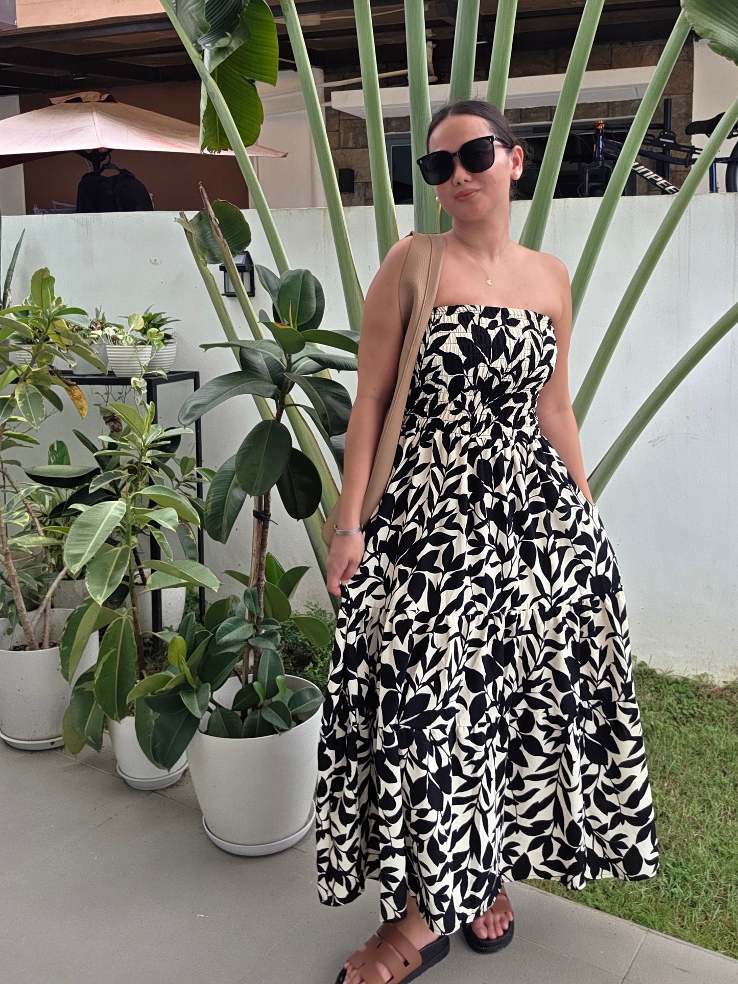 Smocked Tube Dress (Printed)