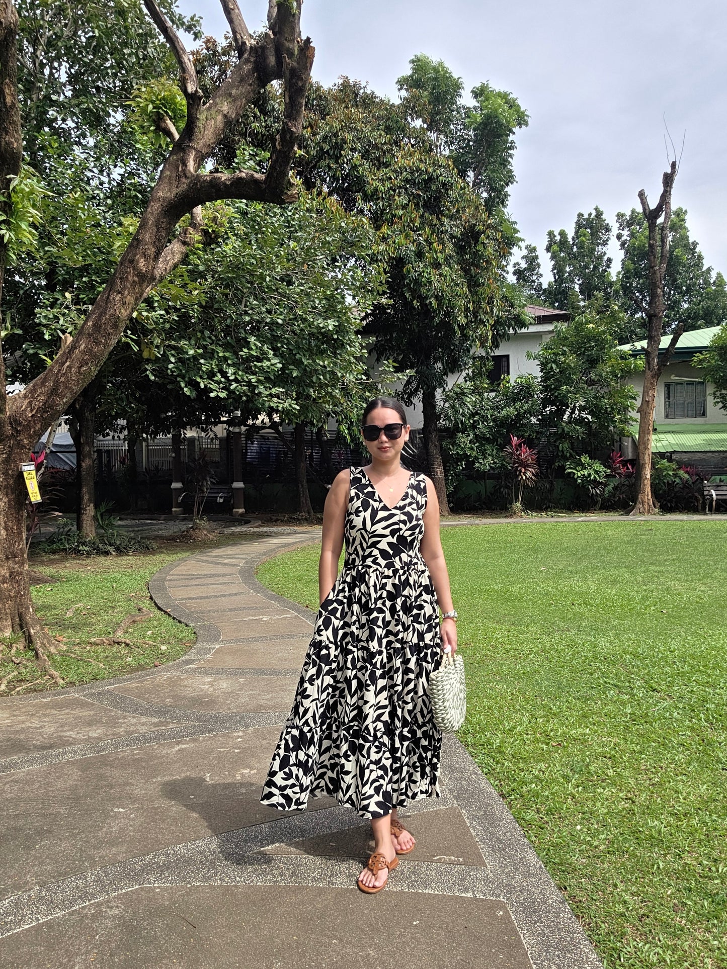 V-Neck Midi Dress