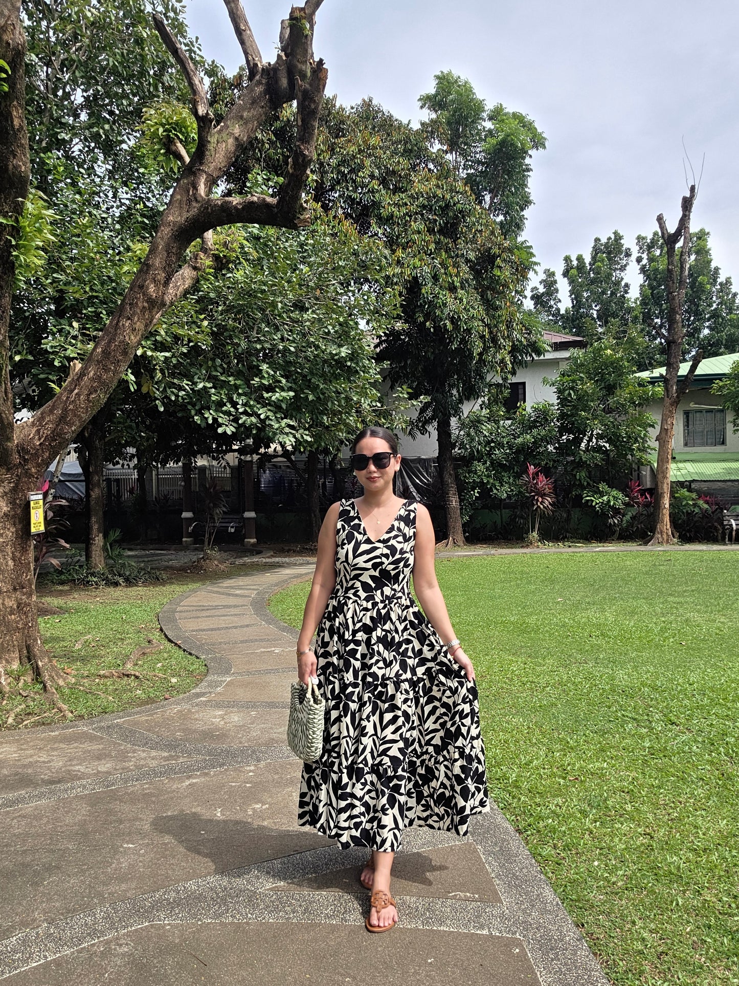 V-Neck Midi Dress
