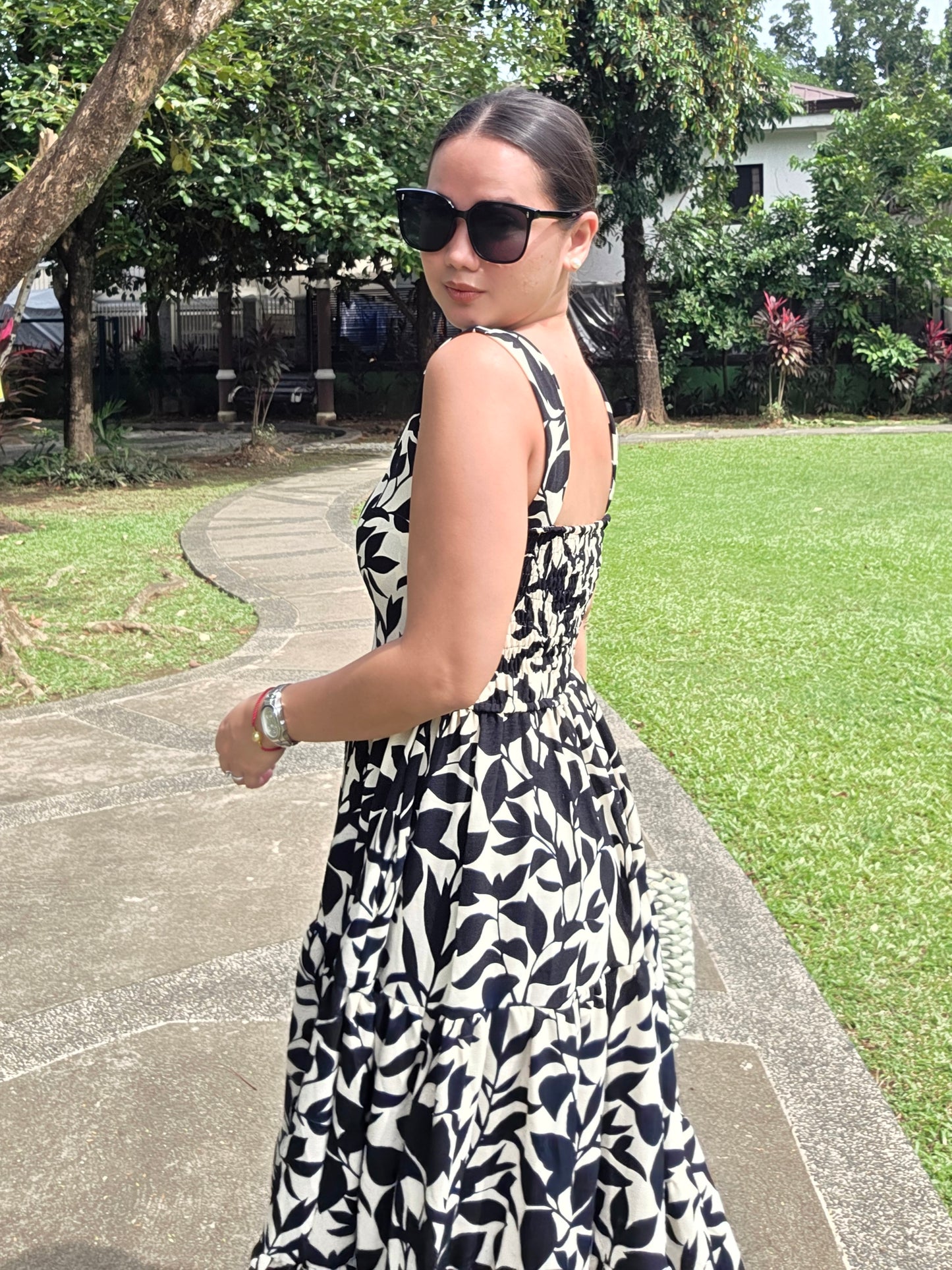 V-Neck Midi Dress