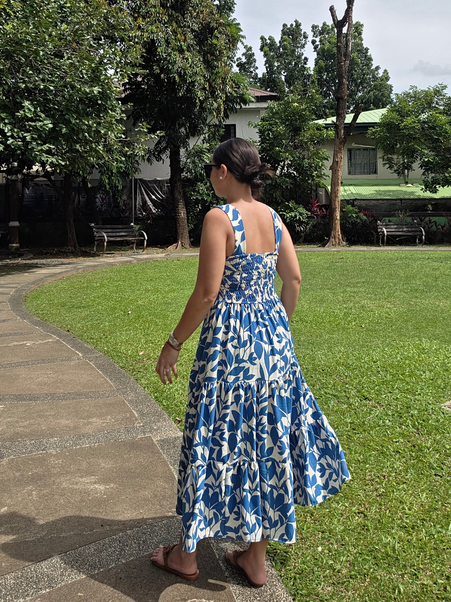 V-Neck Midi Dress