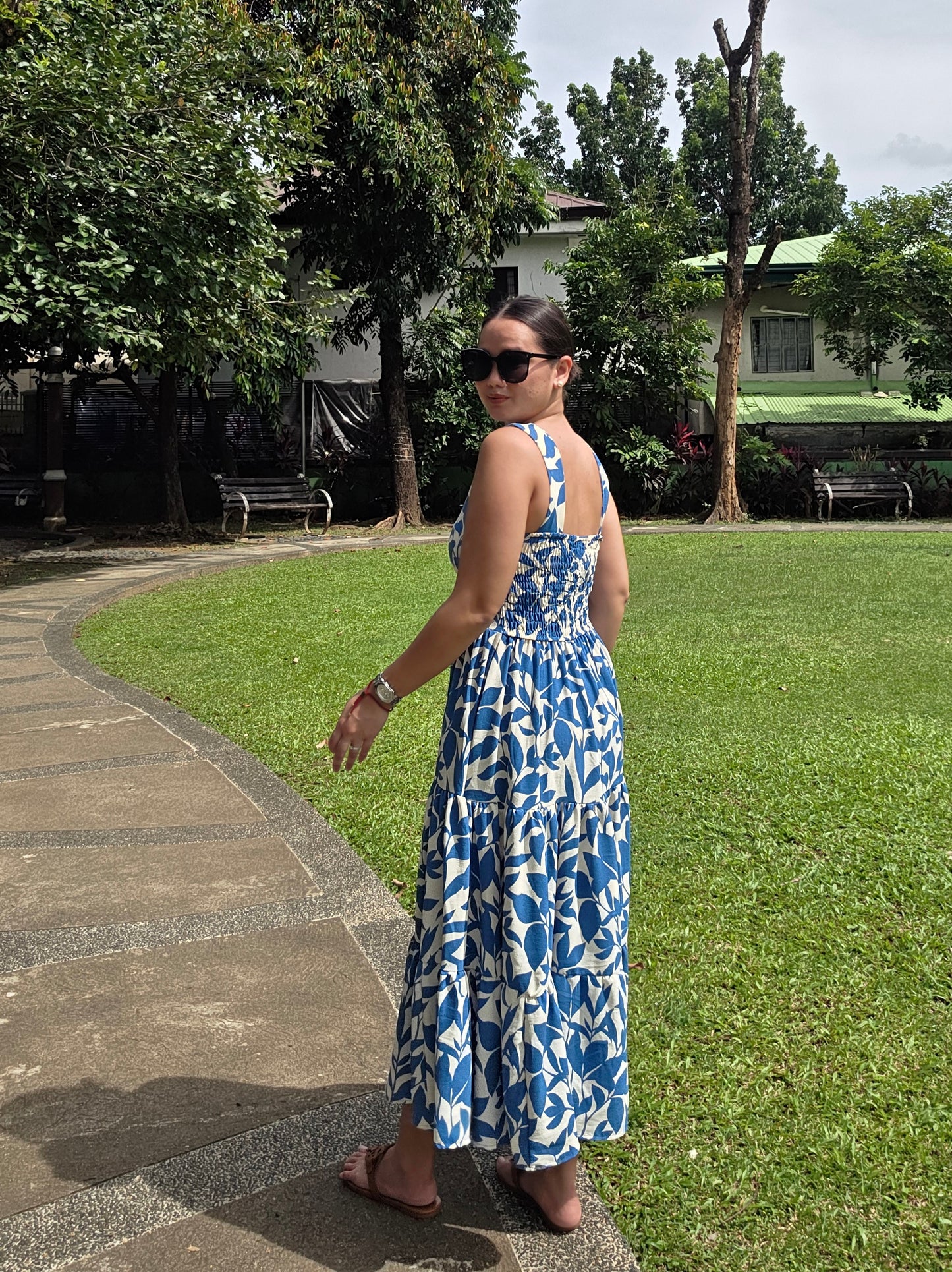 V-Neck Midi Dress