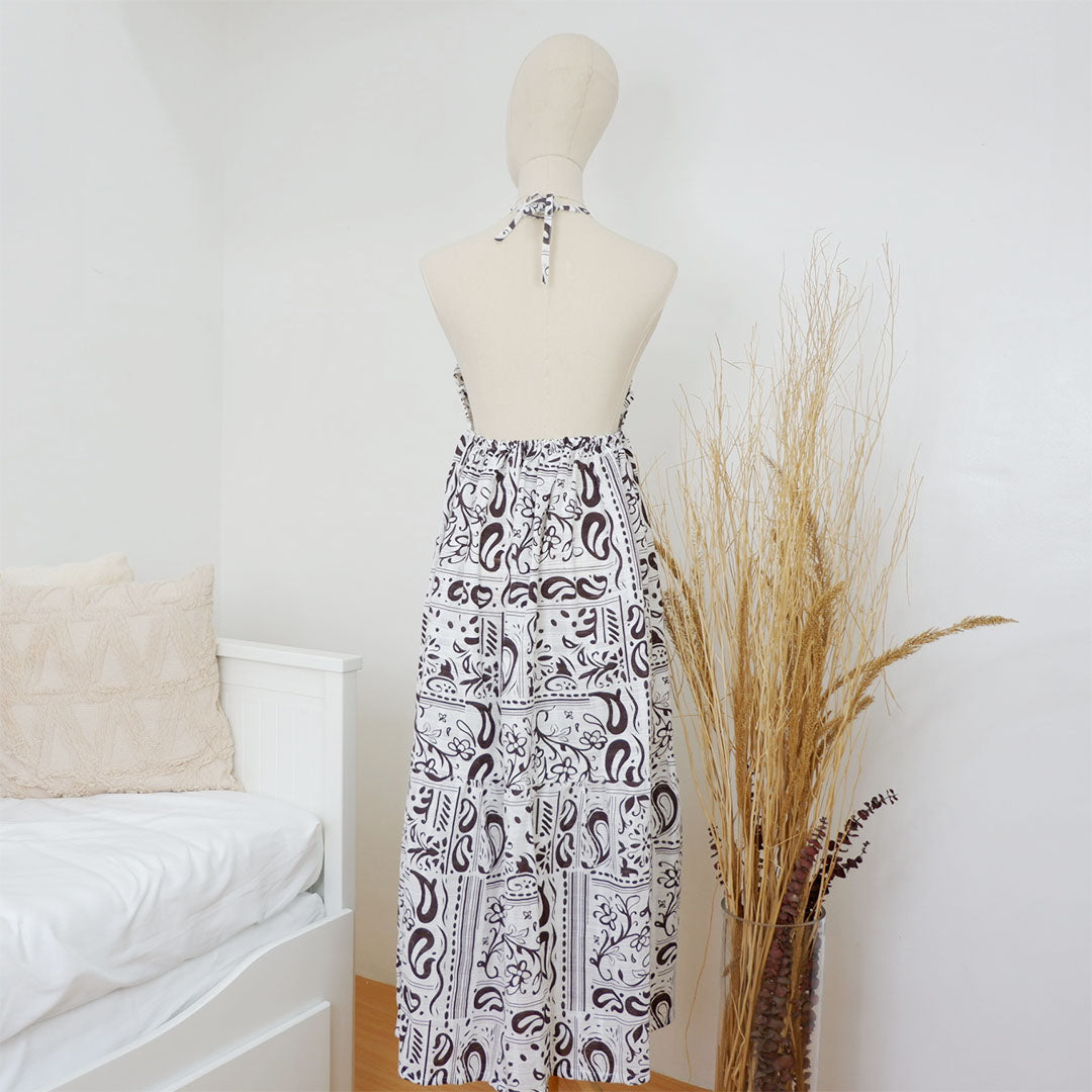 Deep V-Neck Maxi Dress