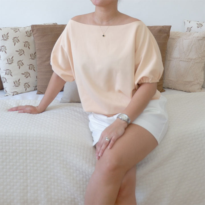 Off Shoulder Bubble Sleeves
