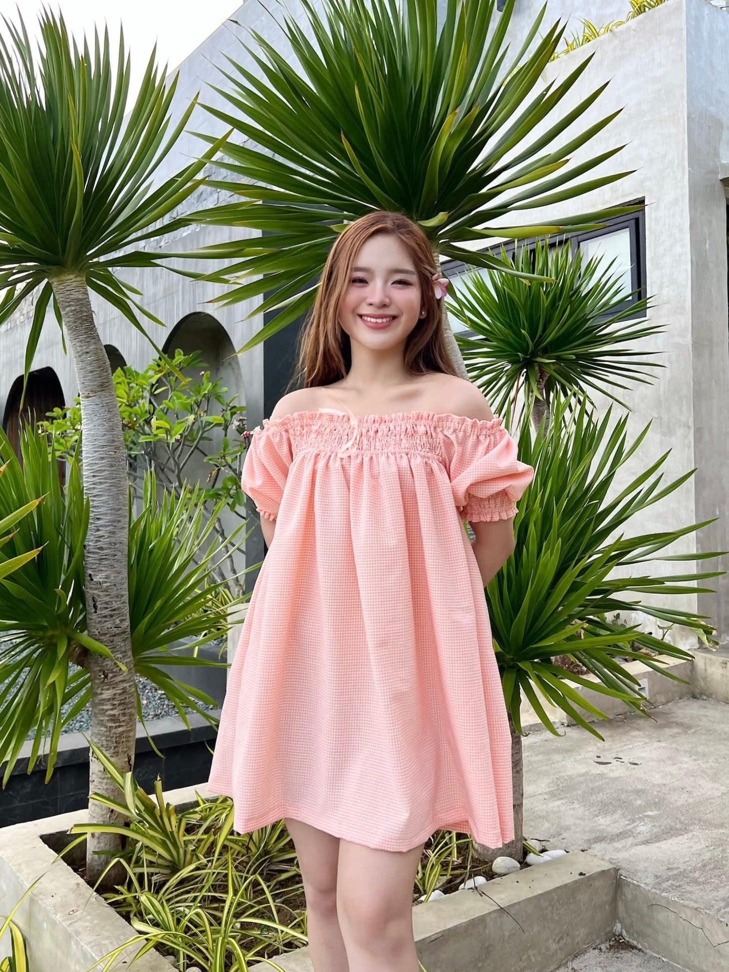 Off-Shoulder Babydoll Dress
