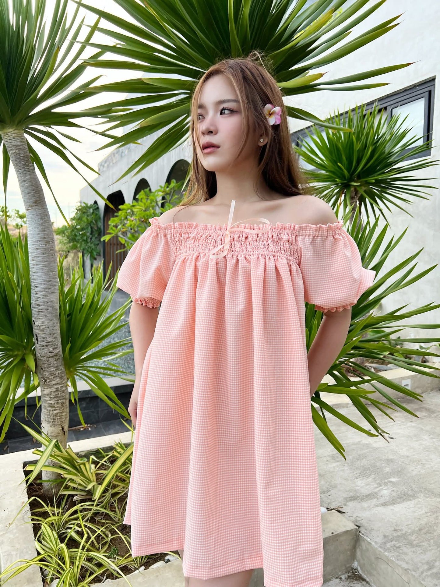 Off-Shoulder Babydoll Dress
