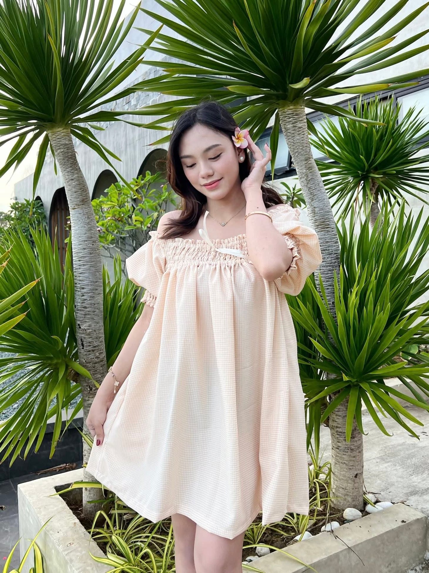 Off-Shoulder Babydoll Dress