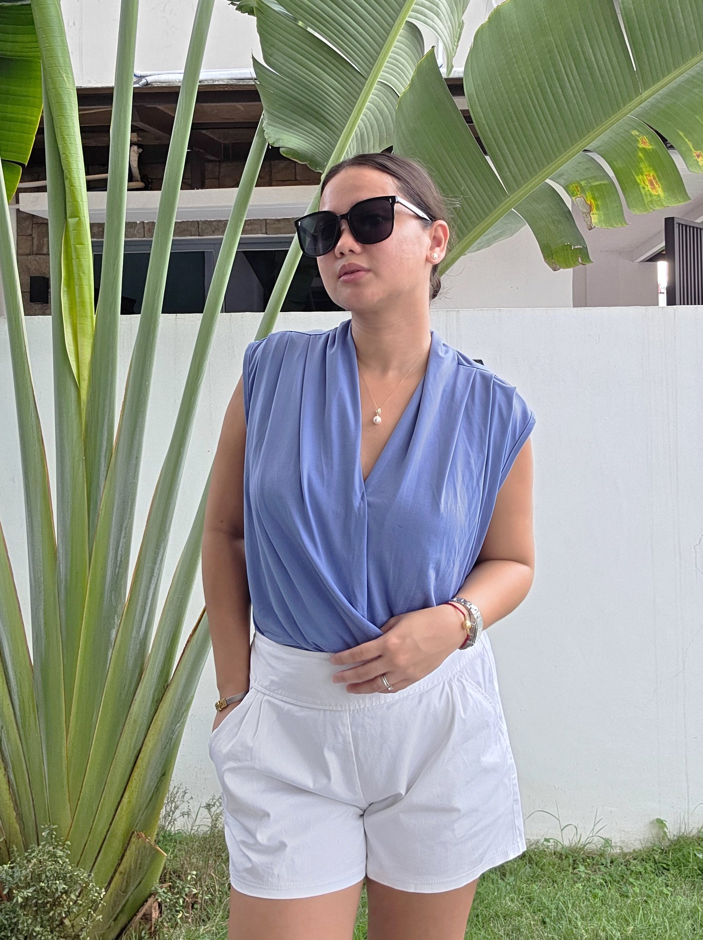 Flowy V-Neck Sleeveless Top