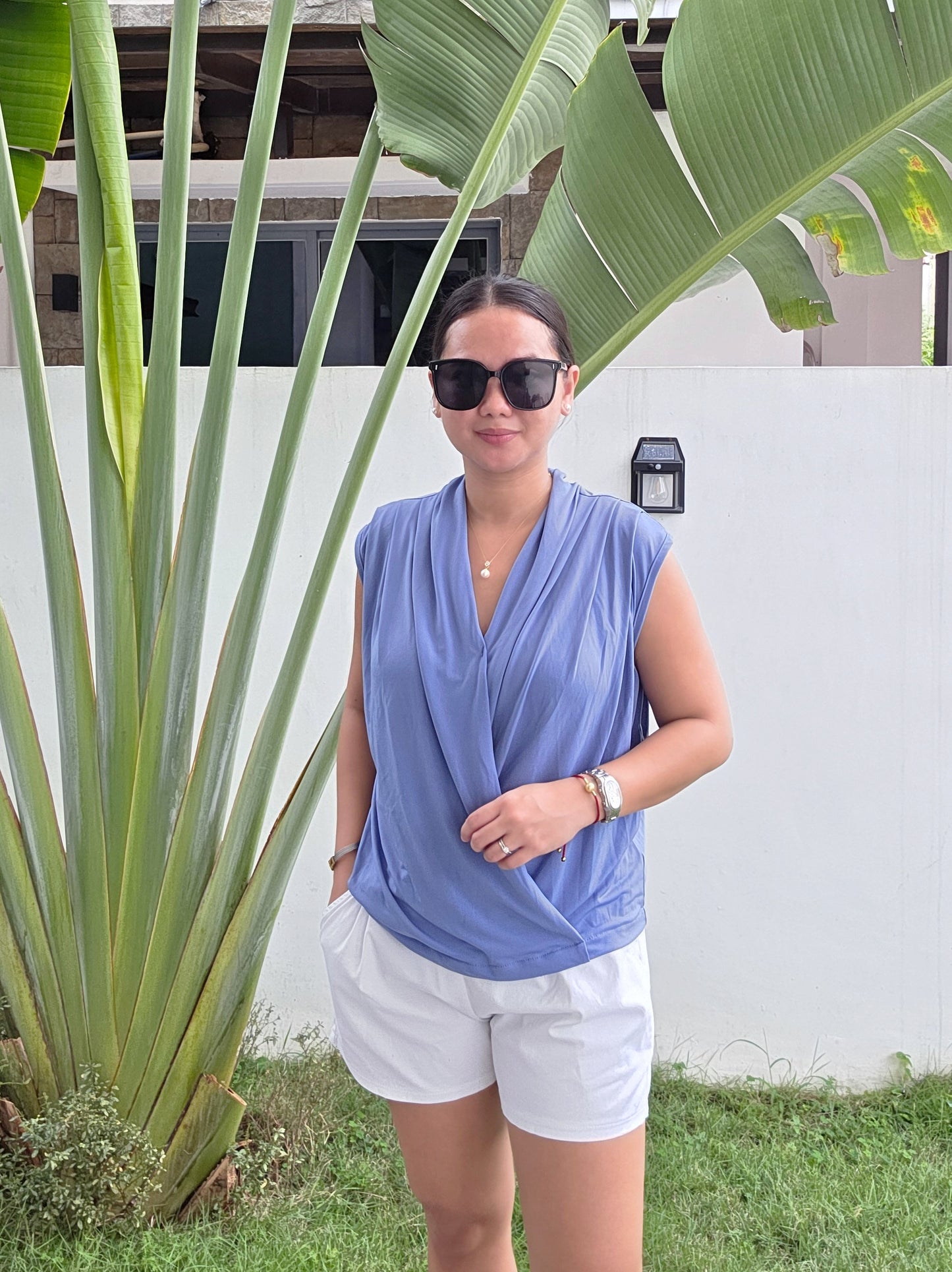 Flowy V-Neck Sleeveless Top