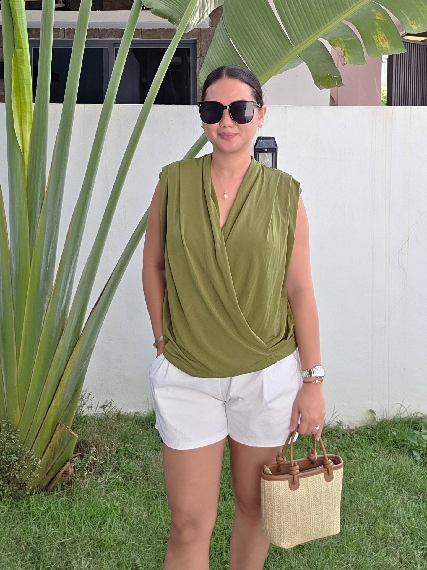 Flowy V-Neck Sleeveless Top