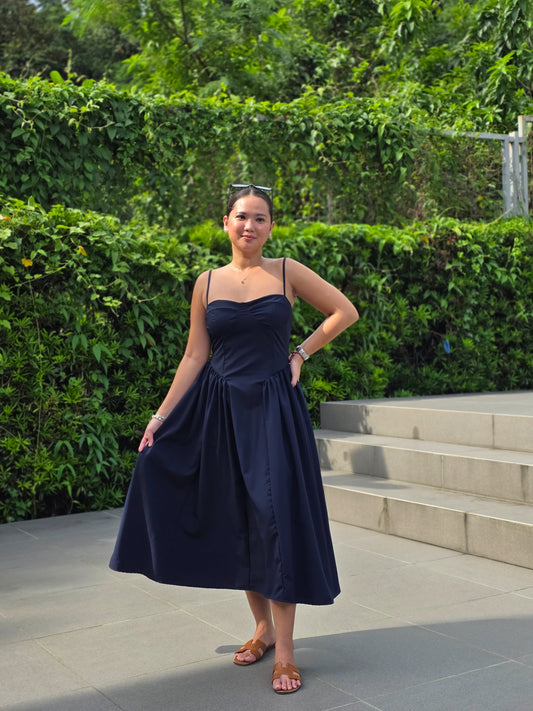 Strappy Bustier Midi Dress