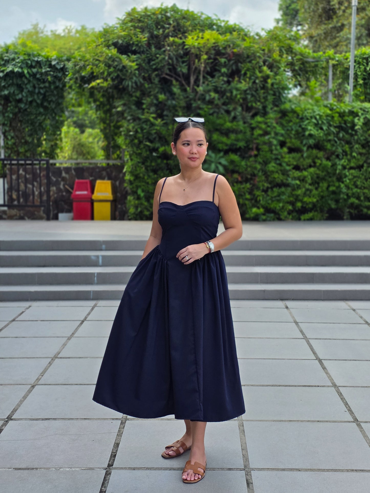 Strappy Bustier Midi Dress