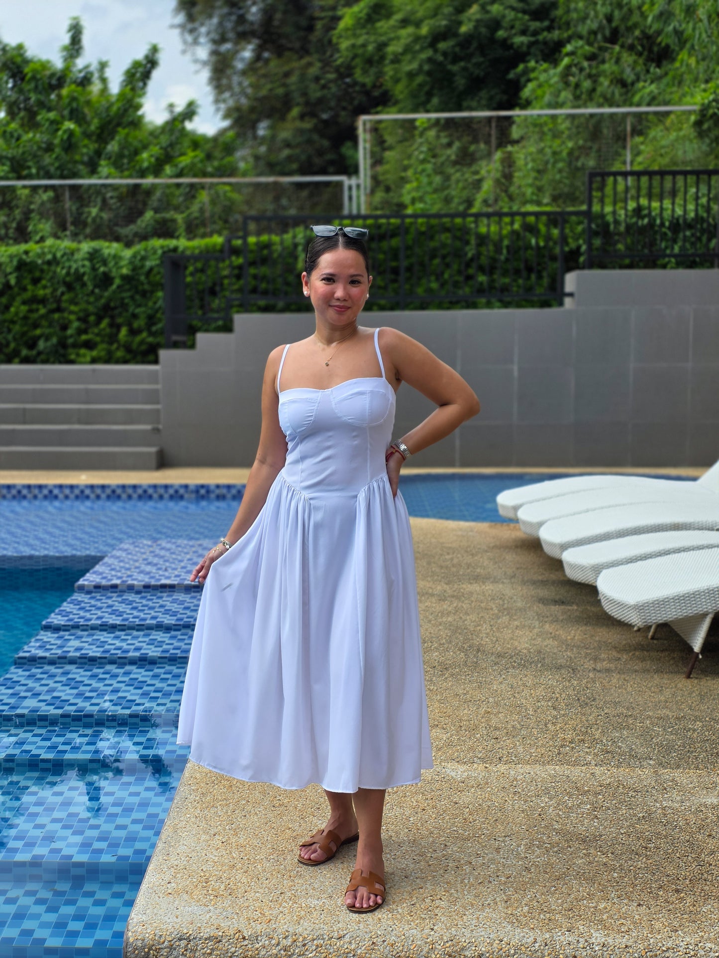 Strappy Bustier Midi Dress