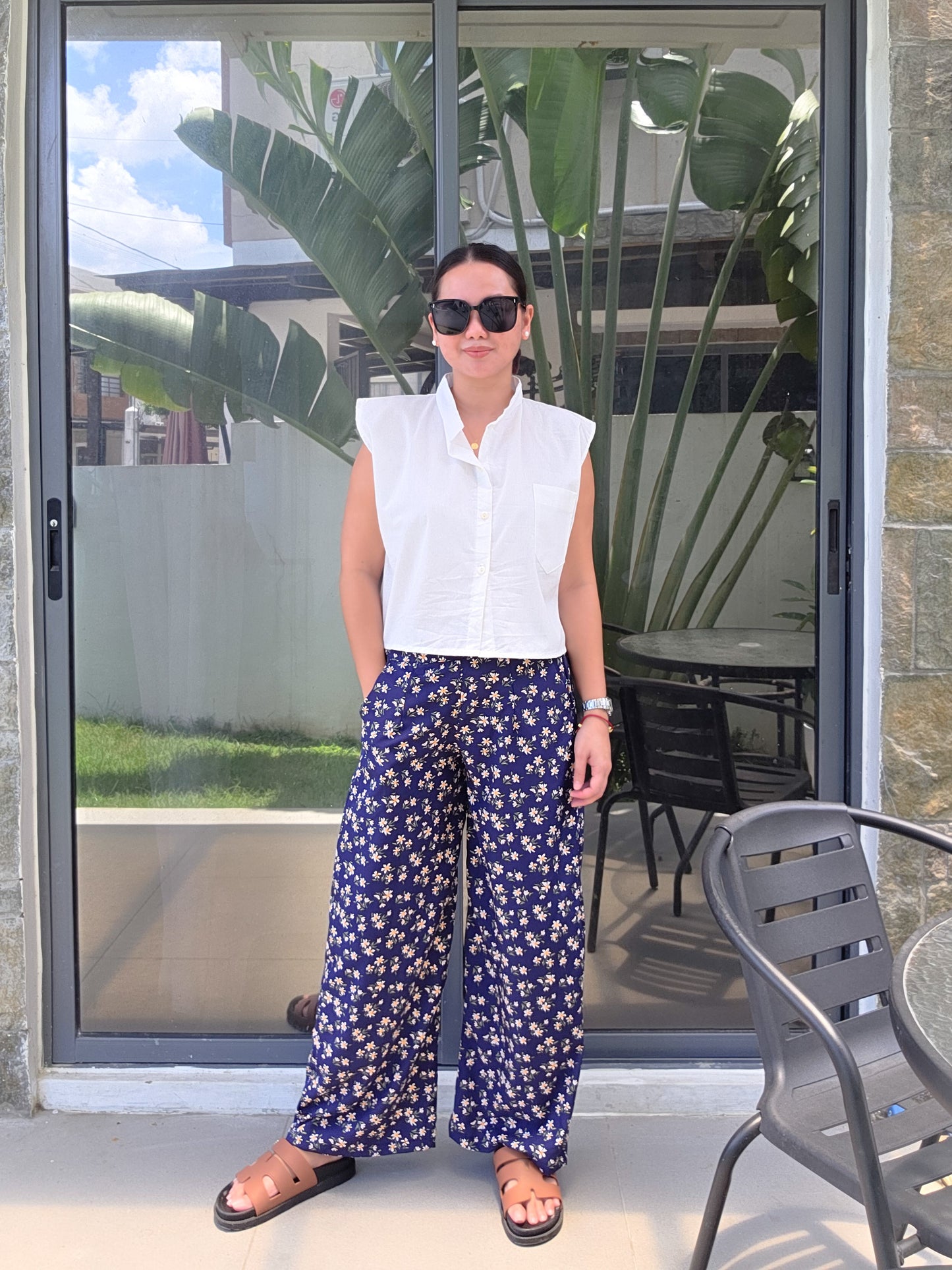 Flowy Floral Wide-Leg Pants