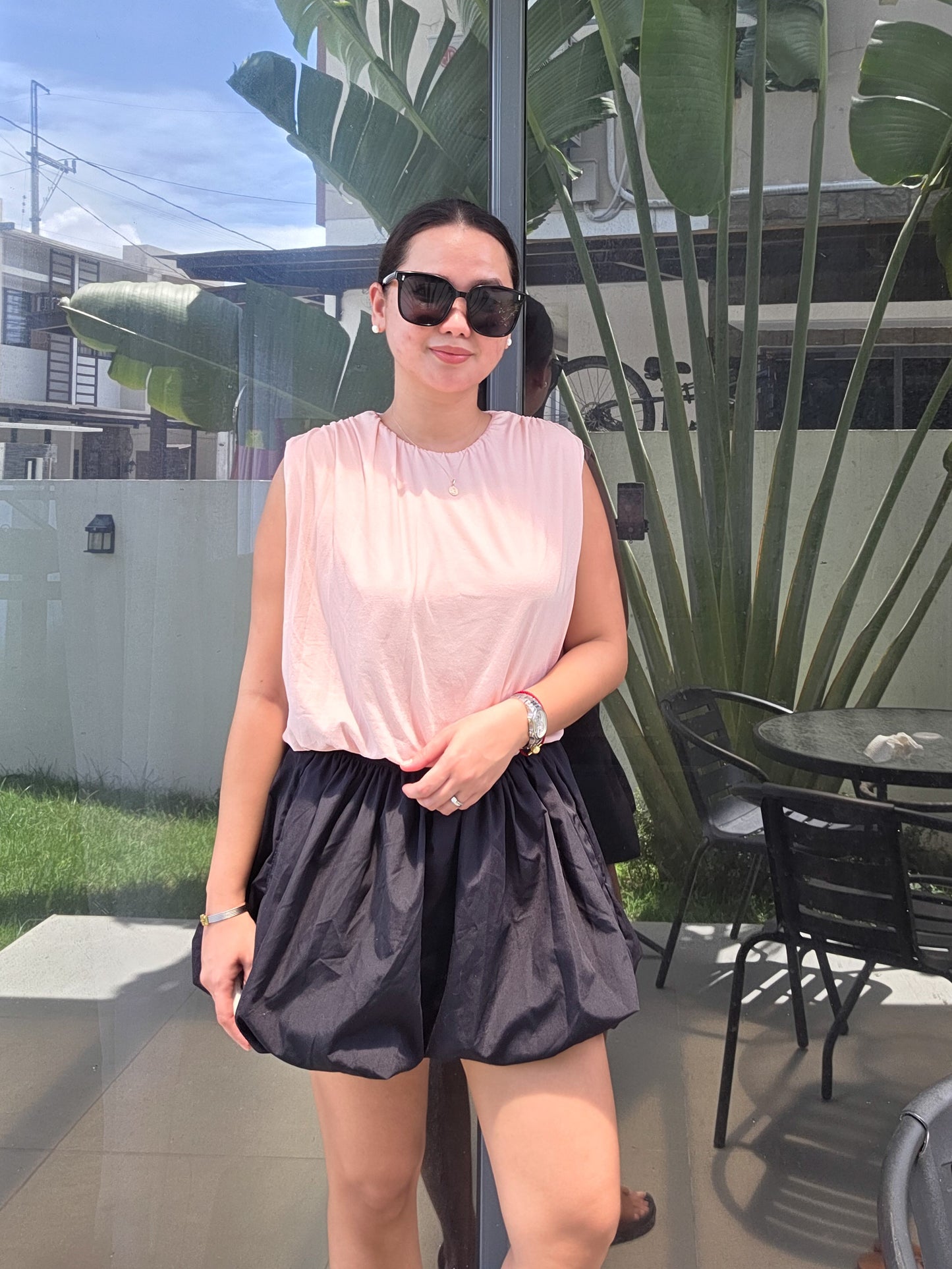 Poplin Mini Balloon Skirt