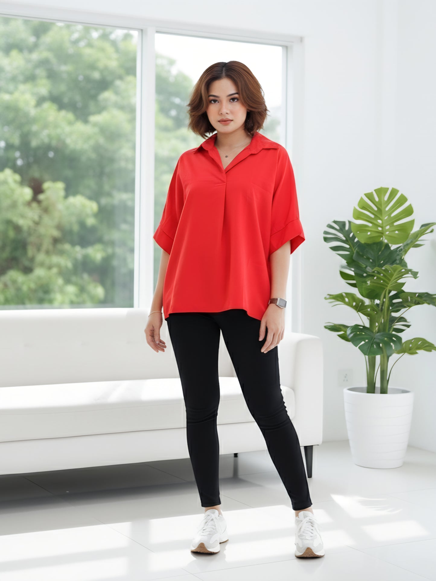 Oversized French Cut Shorts Sleeves