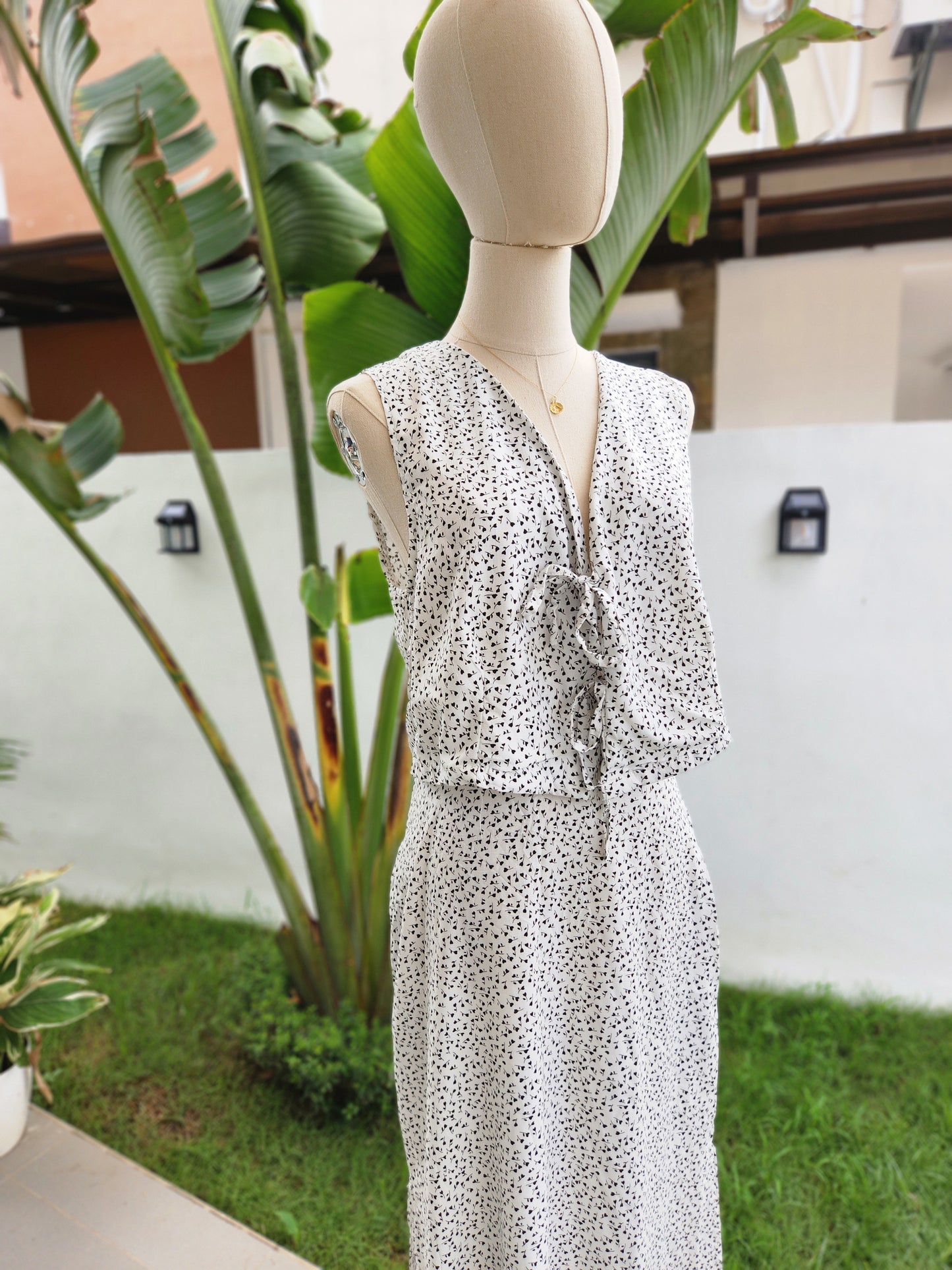 Sleeveless Maxi Skirt Coords (Tie Front)