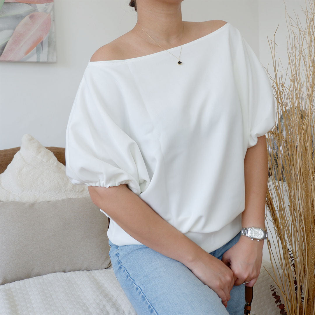 Off Shoulder Bubble Sleeves