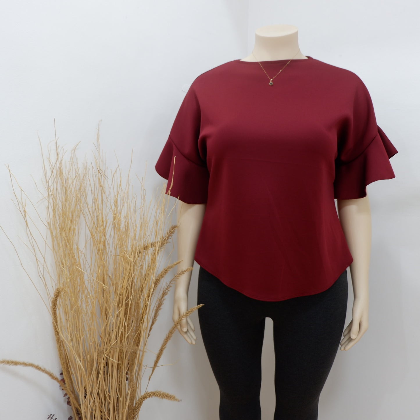 Plus Size - Flair Sleeves Top