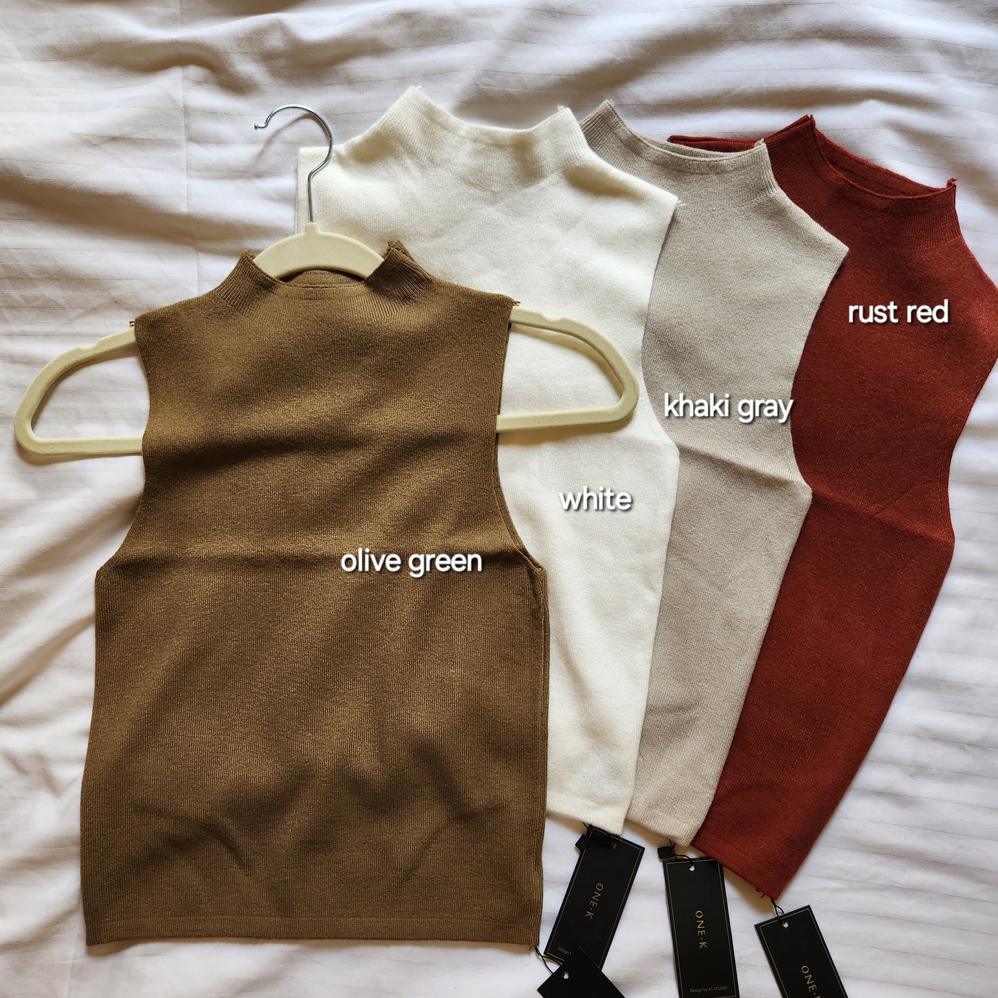 High Neck Sleeveless Knit