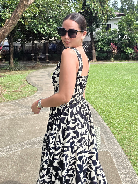 V-Neck Midi Dress