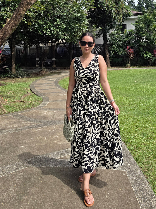 V-Neck Midi Dress