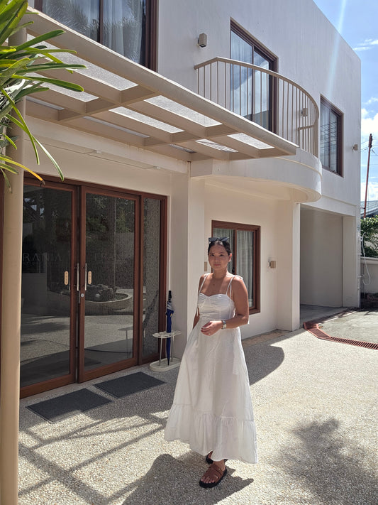 Sweetheart Linen Long Dress