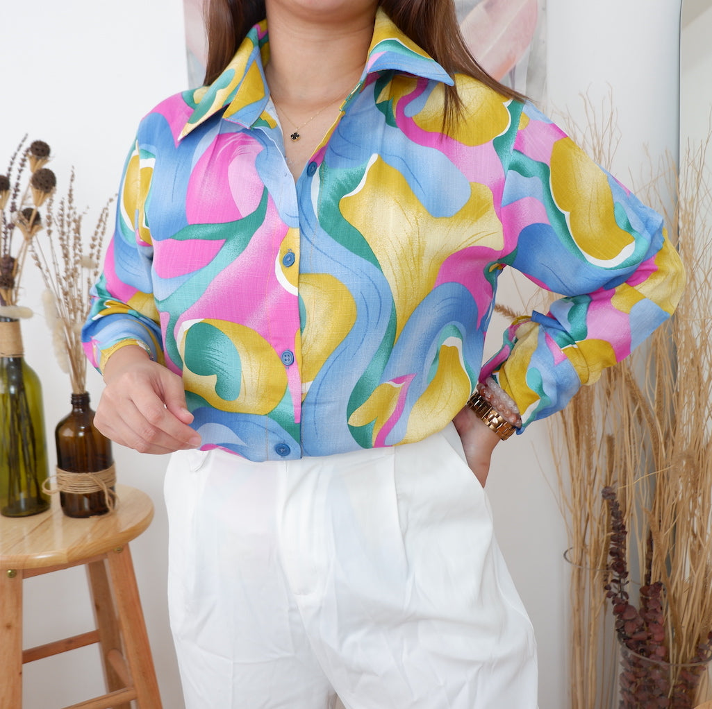 Printed Linen Button Downs