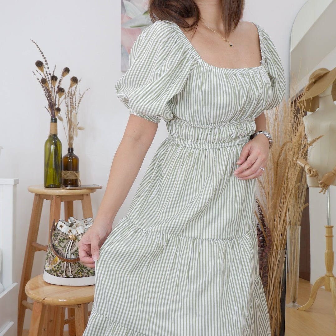 Striped Tiered Dress