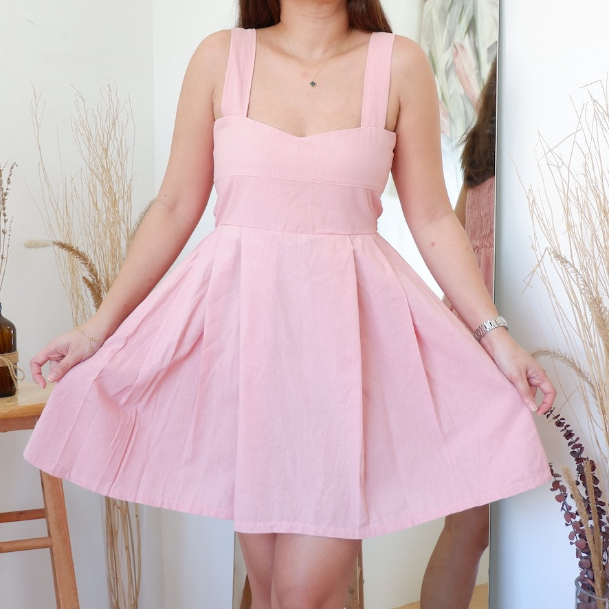 Princess Cut Micro Linen Dress