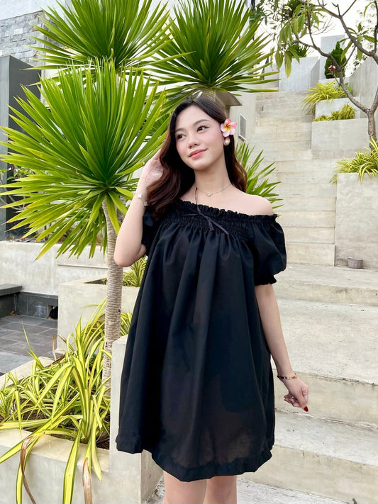 Off-Shoulder Babydoll Dress
