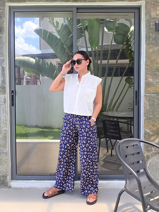 Flowy Floral Wide-Leg Pants