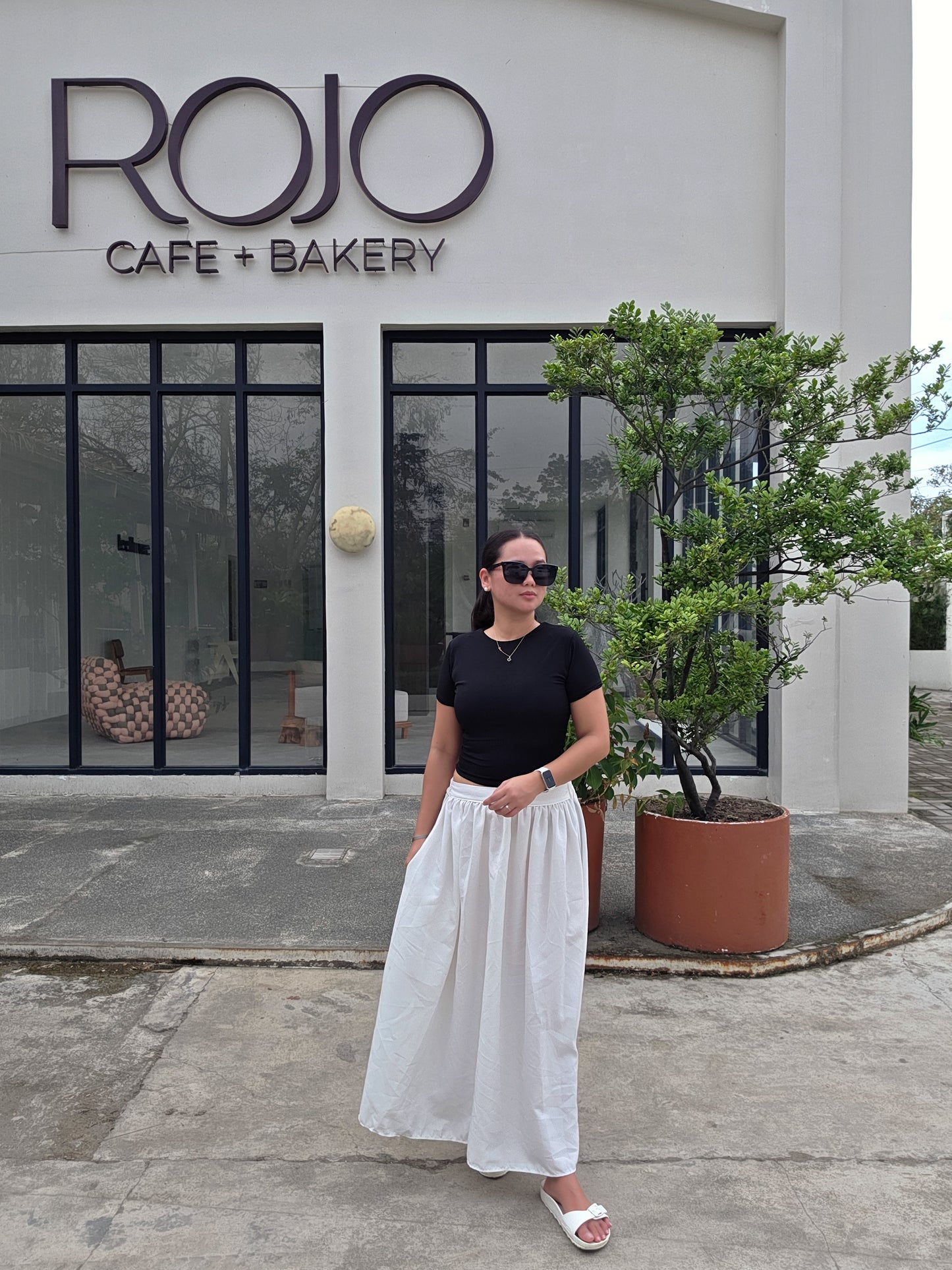 Riviera Midi Skirt (Acid Linen A-Line Skirt)