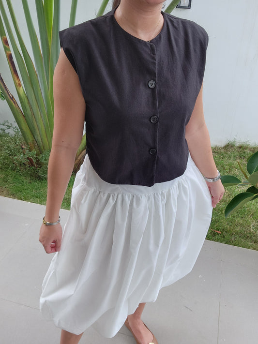 Sleeveless Bubble Maxi Set
