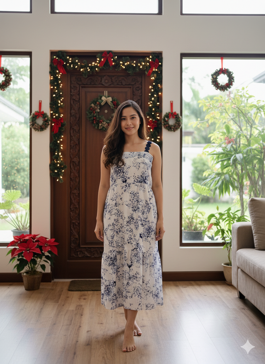 Lace Strap Maxi Dress