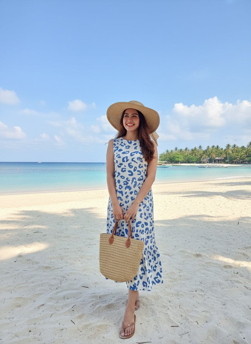 Maxi Dress with Flair Bottom detail