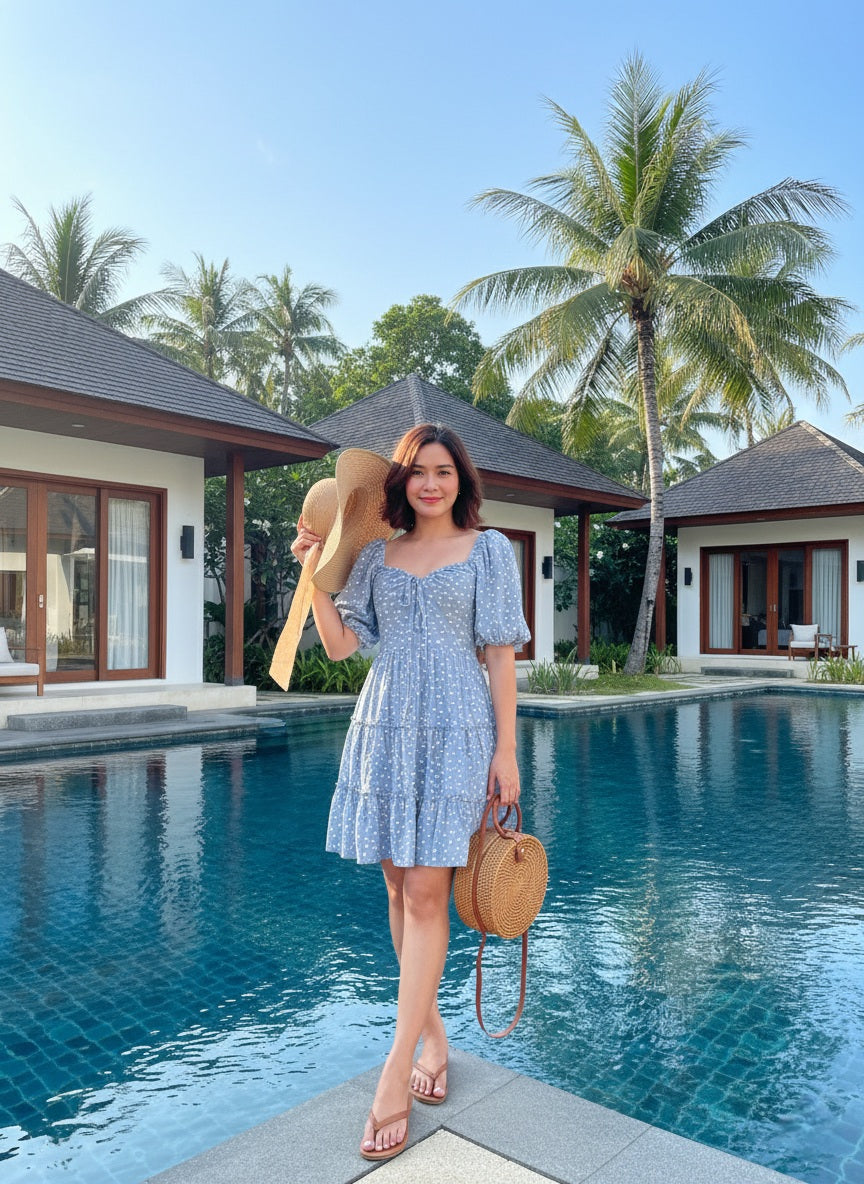 Tie Front Mini Dress