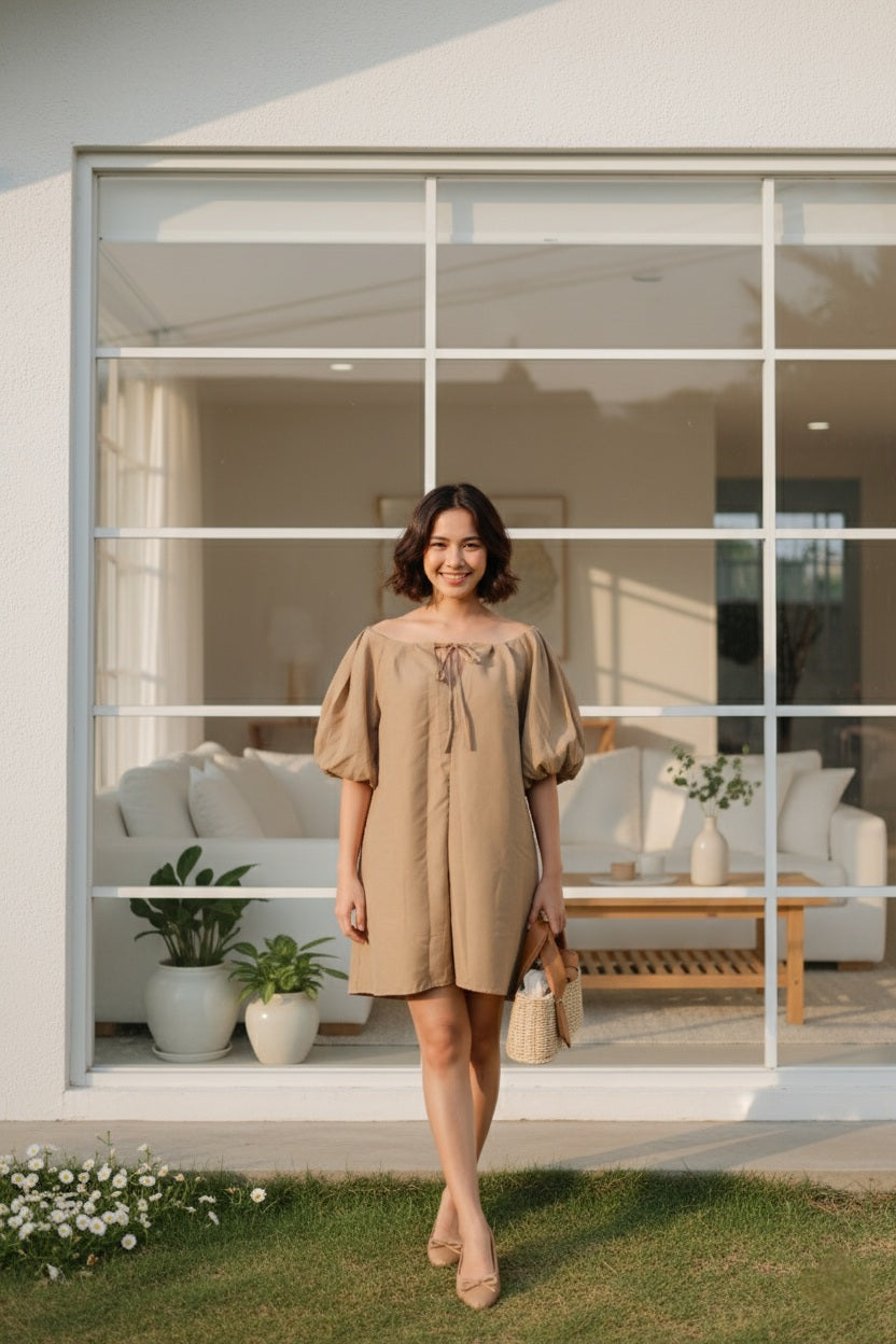 Balloon Babydoll Dress